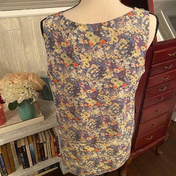*Cabi* Sz M London Calling *Positano* Sheer Layered Floral Tunic Tank EUC - Picture 8 of 9